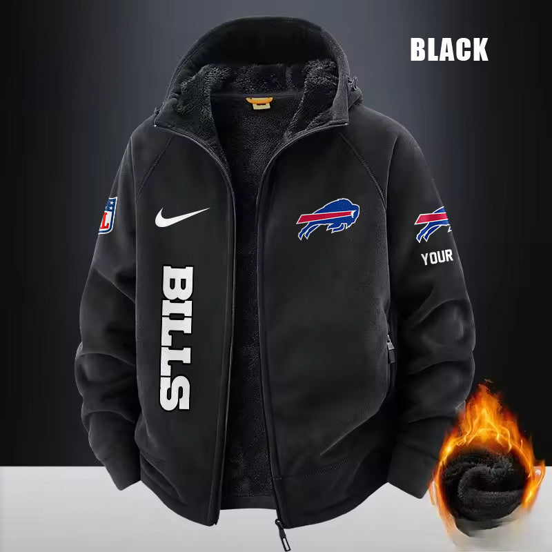 Buffalo Bills Fleece Fashion Hooded Jacket Outdoor SPTFFHJ068