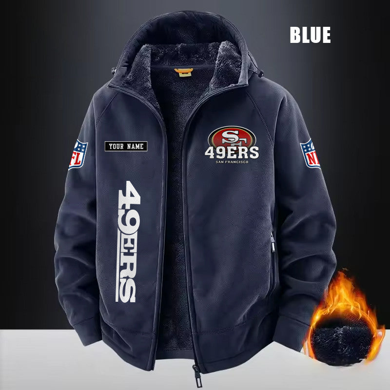 San Francisco 49ers Fleece Fashion Hooded Jacket Outdoor SPTFFHJ028
