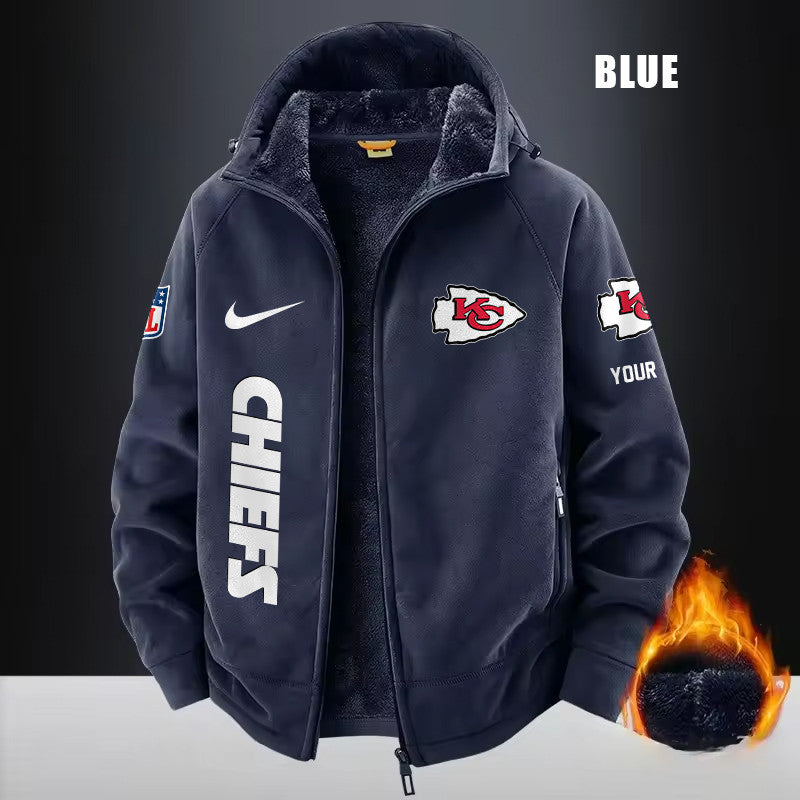 Kansas City Chiefs Fleece Fashion Hooded Jacket Outdoor SPTFFHJ080