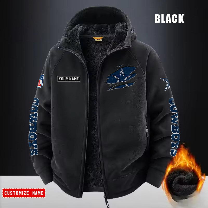 Dallas Cowboys Fleece Fashion Hooded Jacket Outdoor SPTFFHJ041
