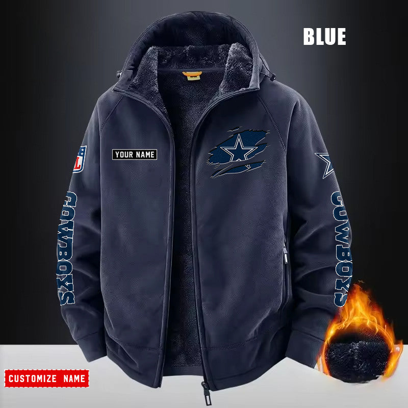 Dallas Cowboys Fleece Fashion Hooded Jacket Outdoor SPTFFHJ041