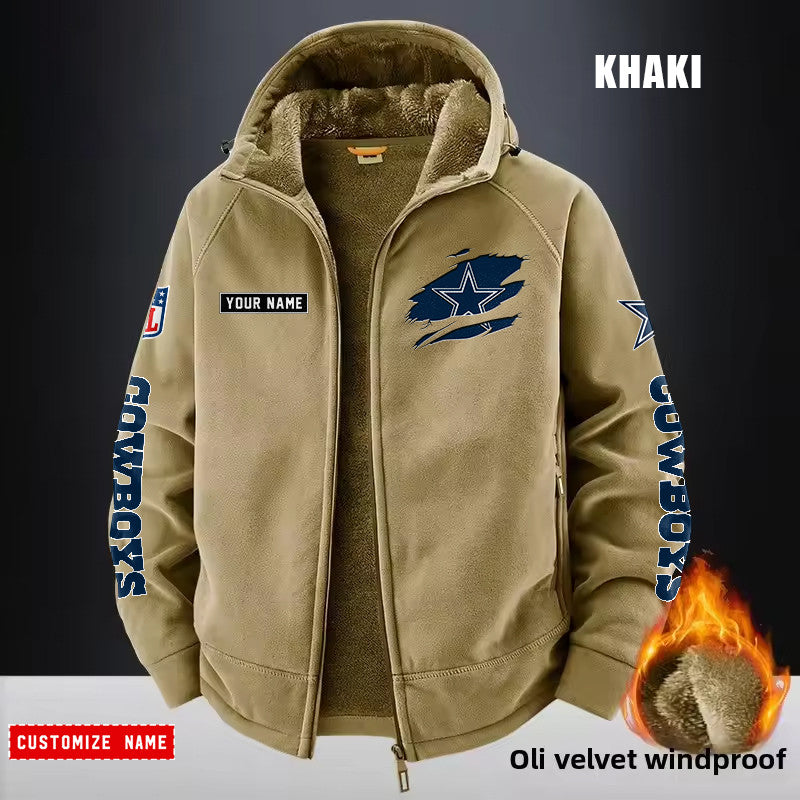 Dallas Cowboys Fleece Fashion Hooded Jacket Outdoor SPTFFHJ041