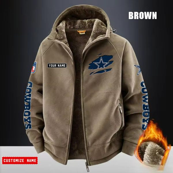 Dallas Cowboys Fleece Fashion Hooded Jacket Outdoor SPTFFHJ041
