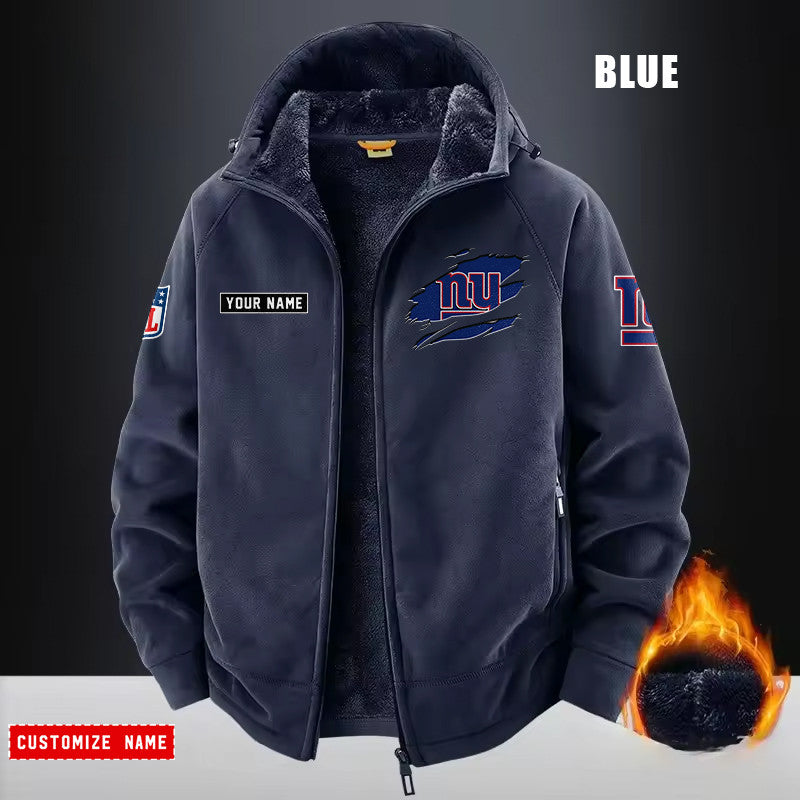 New York Giants Fleece Fashion Hooded Jacket Outdoor SPTFFHJ056