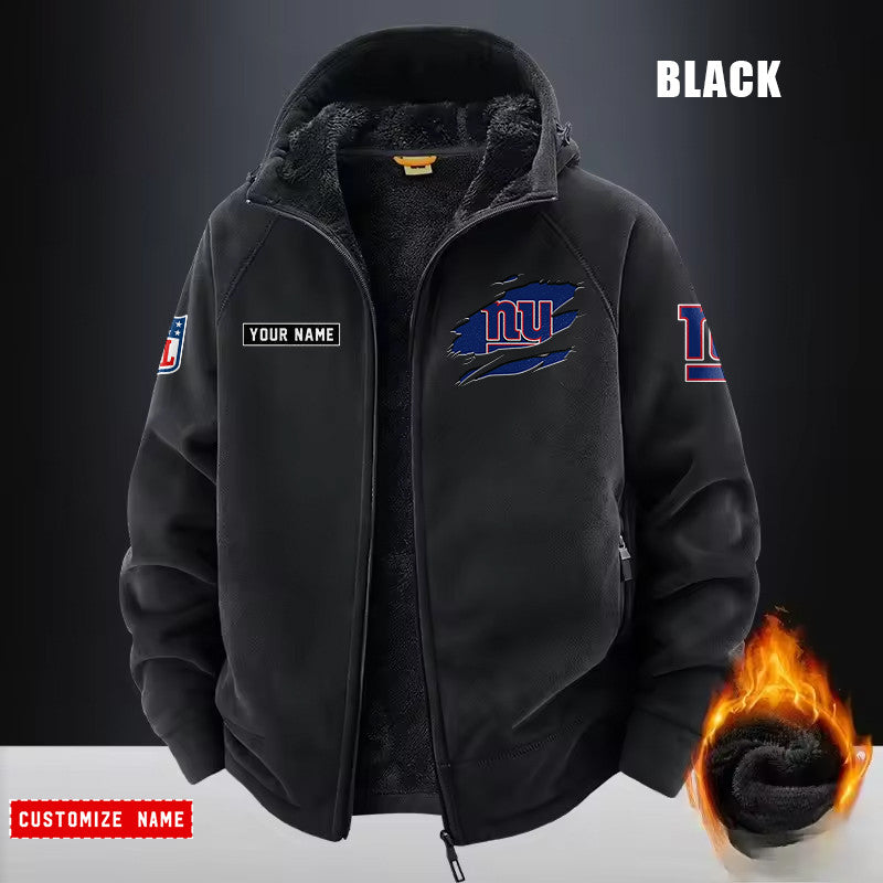 New York Giants Fleece Fashion Hooded Jacket Outdoor SPTFFHJ056