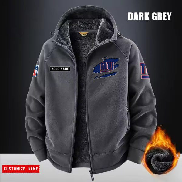 New York Giants Fleece Fashion Hooded Jacket Outdoor SPTFFHJ056