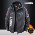 Detroit Lions Fleece Fashion Hooded Jacket Outdoor SPTFFHJ075