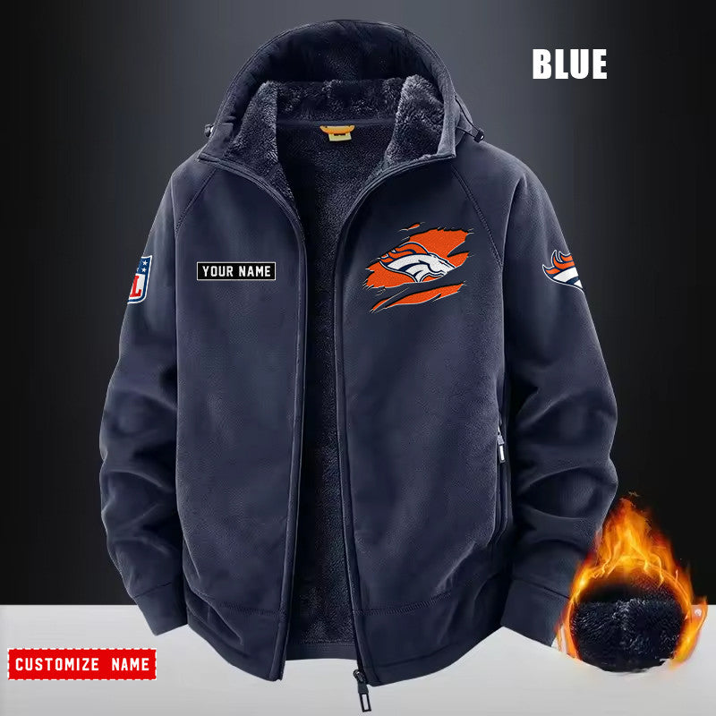 Denver Broncos Fleece Fashion Hooded Jacket Outdoor SPTFFHJ042