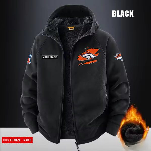 Denver Broncos Fleece Fashion Hooded Jacket Outdoor SPTFFHJ042