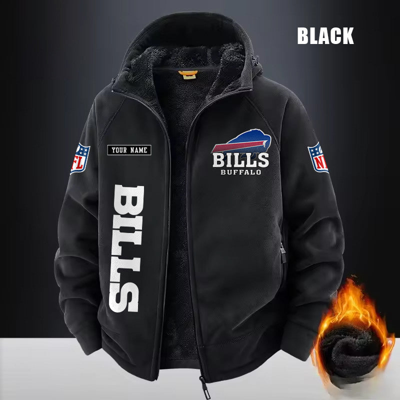 Buffalo Bills Fleece Fashion Hooded Jacket Outdoor SPTFFHJ004