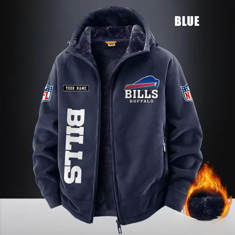 Buffalo Bills Fleece Fashion Hooded Jacket Outdoor SPTFFHJ004