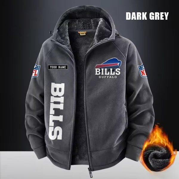 Buffalo Bills Fleece Fashion Hooded Jacket Outdoor SPTFFHJ004