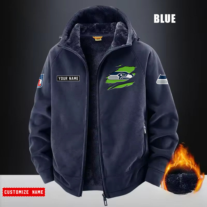 Seattle Seahawks Fleece Fashion Hooded Jacket Outdoor SPTFFHJ061