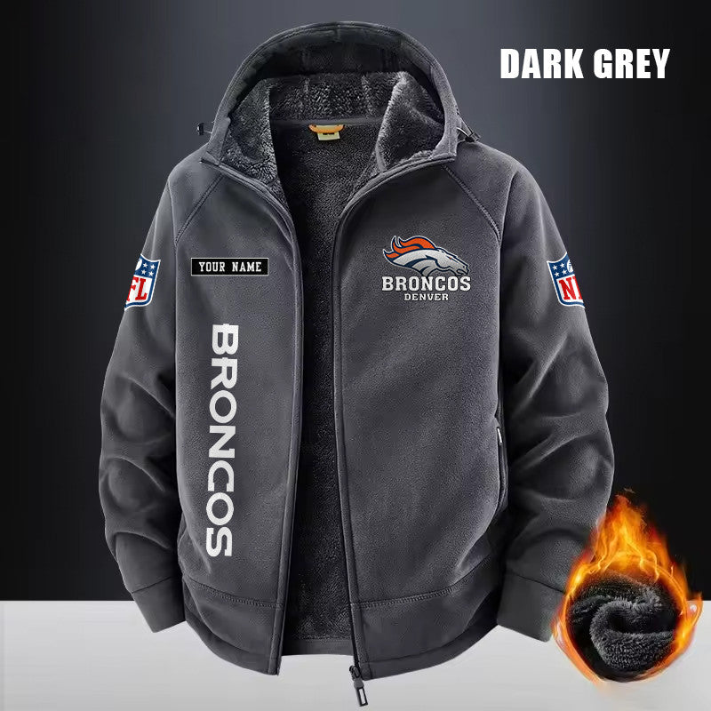 Denver Broncos Fleece Fashion Hooded Jacket Outdoor SPTFFHJ010