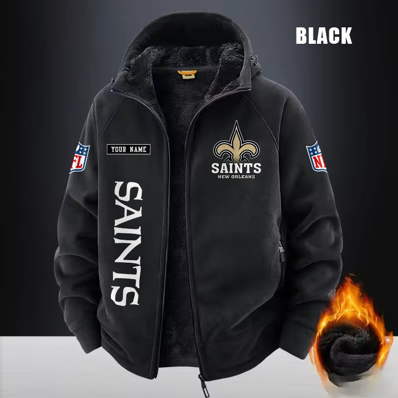 New Orleans Saints Fleece Fashion Hooded Jacket Outdoor SPTFFHJ023
