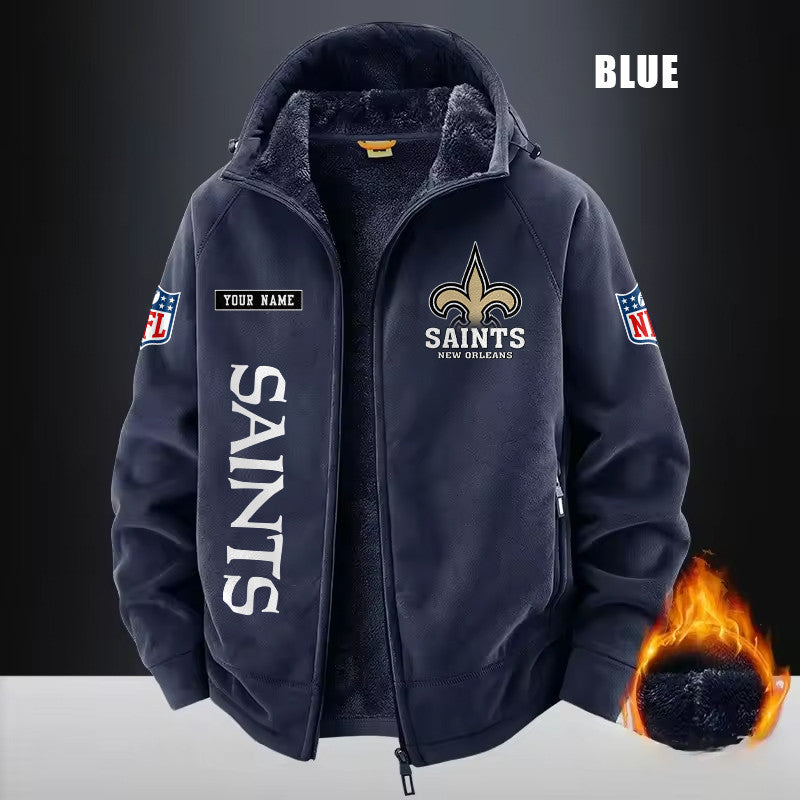 New Orleans Saints Fleece Fashion Hooded Jacket Outdoor SPTFFHJ023