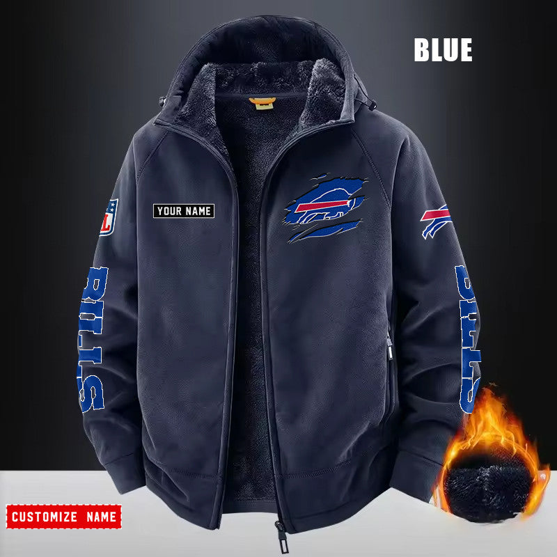 Buffalo Bills Fleece Fashion Hooded Jacket Outdoor SPTFFHJ036