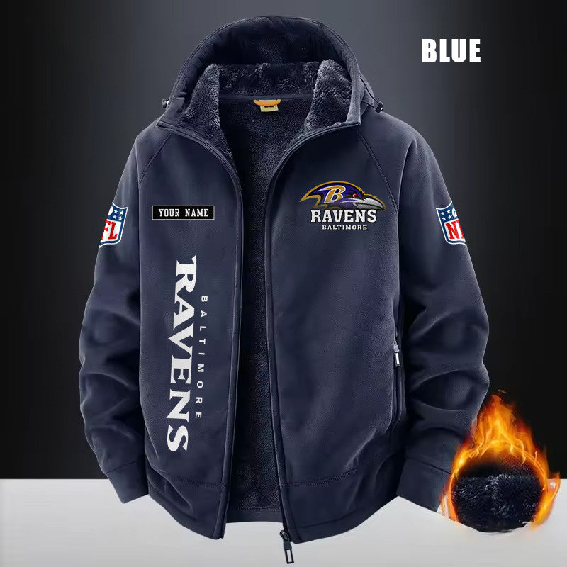 Baltimore Ravens Fleece Fashion Hooded Jacket Outdoor SPTFFHJ003