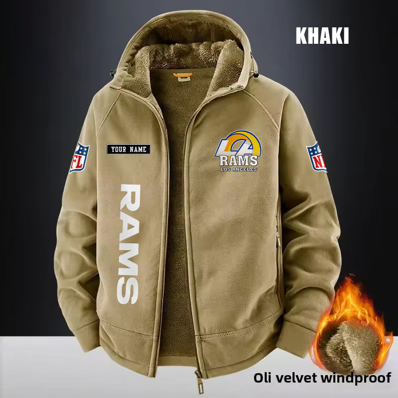 Los Angeles Rams Fleece Fashion Hooded Jacket Outdoor SPTFFHJ019