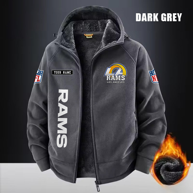 Los Angeles Rams Fleece Fashion Hooded Jacket Outdoor SPTFFHJ019