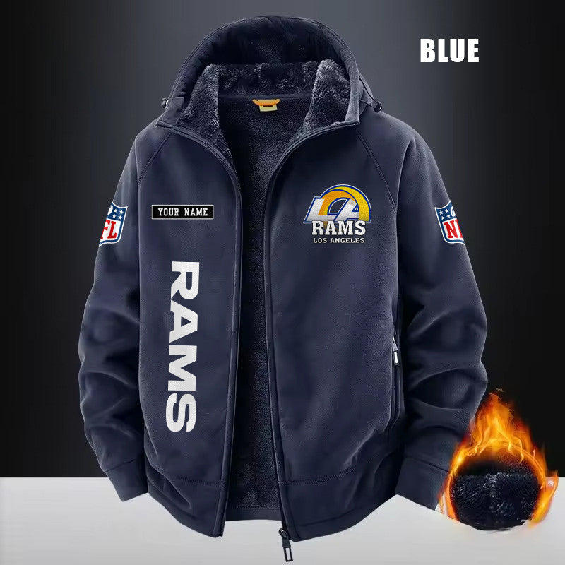 Los Angeles Rams Fleece Fashion Hooded Jacket Outdoor SPTFFHJ019
