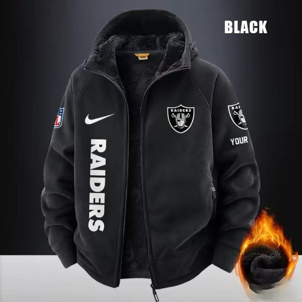 Las Vegas Raiders Fleece Fashion Hooded Jacket Outdoor SPTFFHJ081