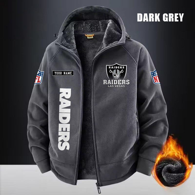 Las Vegas Raiders Fleece Fashion Hooded Jacket Outdoor SPTFFHJ017