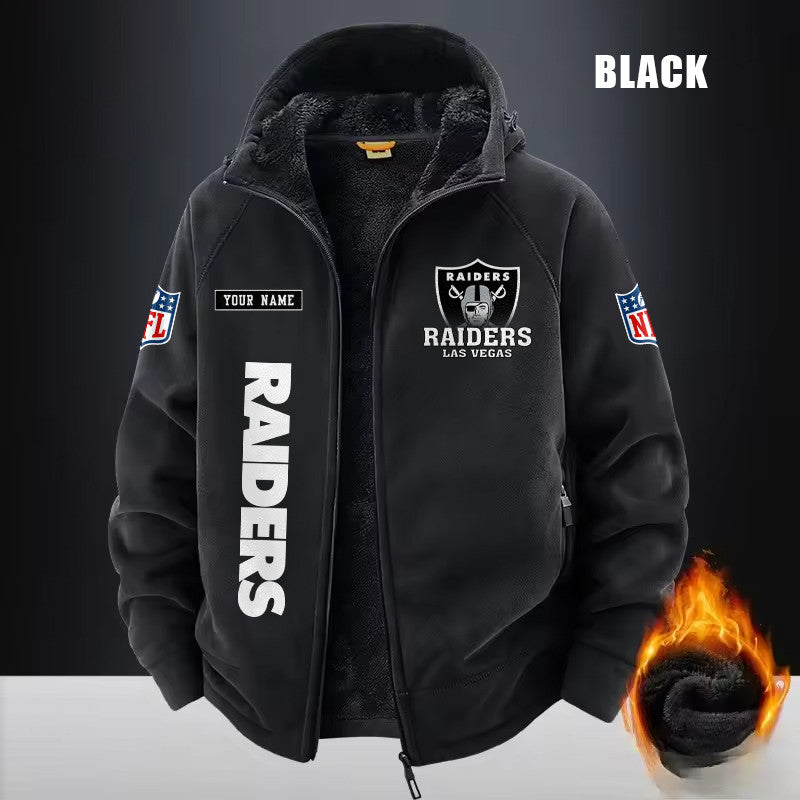 Las Vegas Raiders Fleece Fashion Hooded Jacket Outdoor SPTFFHJ017