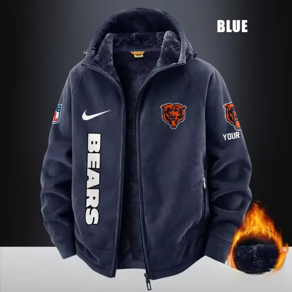Chicago Bears Fleece Fashion Hooded Jacket Outdoor SPTFFHJ070