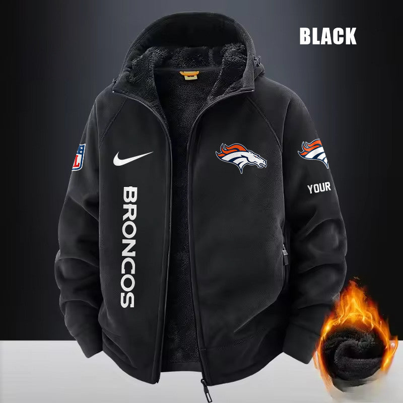 Denver Broncos Fleece Fashion Hooded Jacket Outdoor SPTFFHJ074