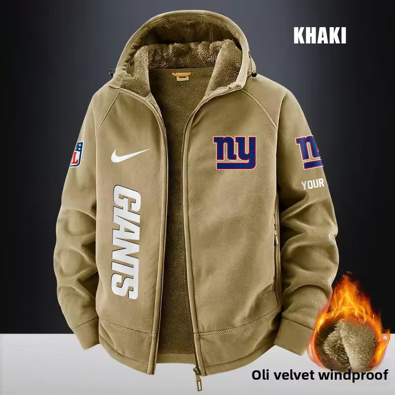 New York Giants Fleece Fashion Hooded Jacket Outdoor SPTFFHJ088