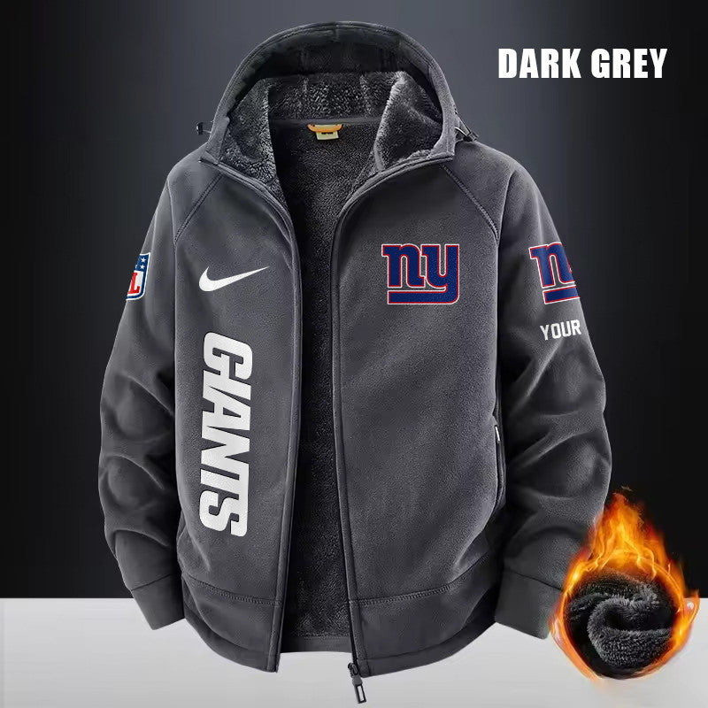 New York Giants Fleece Fashion Hooded Jacket Outdoor SPTFFHJ088