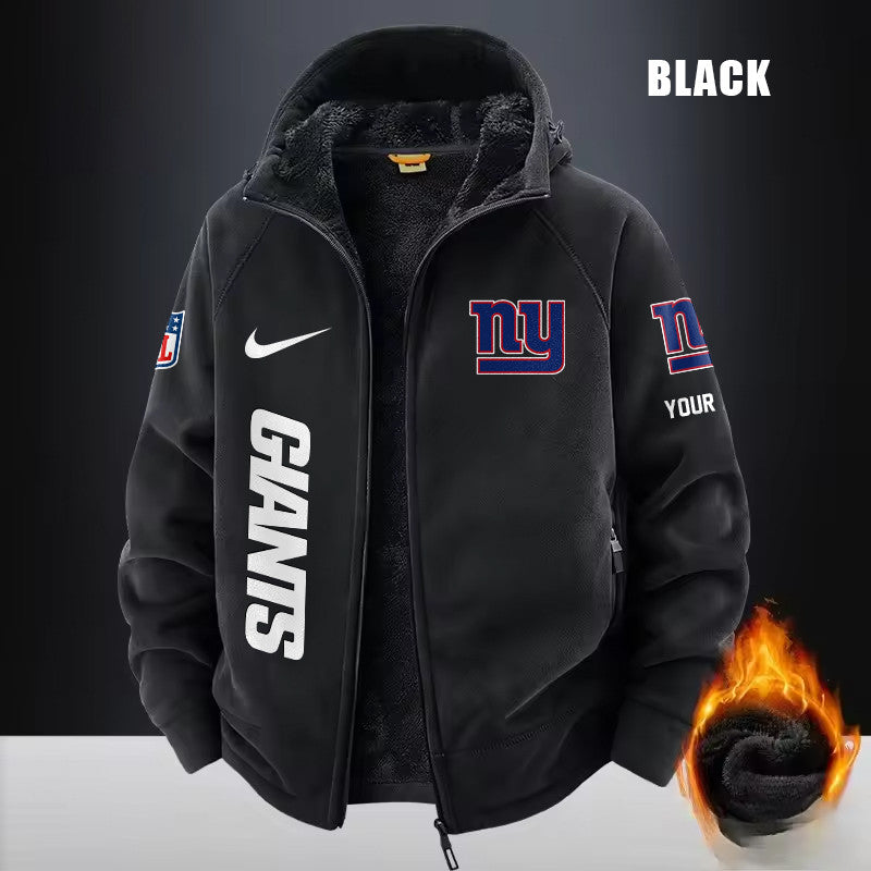 New York Giants Fleece Fashion Hooded Jacket Outdoor SPTFFHJ088
