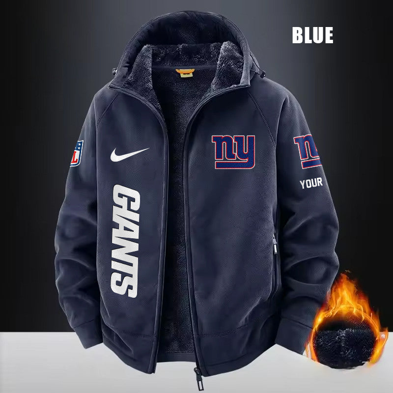 New York Giants Fleece Fashion Hooded Jacket Outdoor SPTFFHJ088