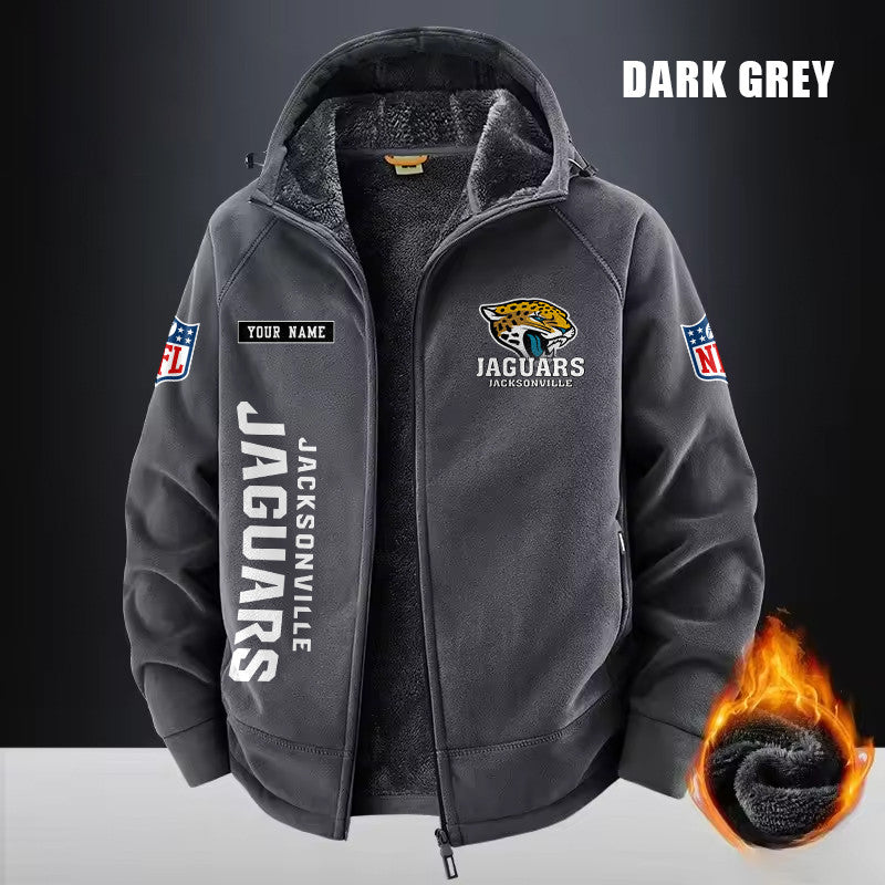 Jacksonville Jaguars Fleece Fashion Hooded Jacket Outdoor SPTFFHJ015