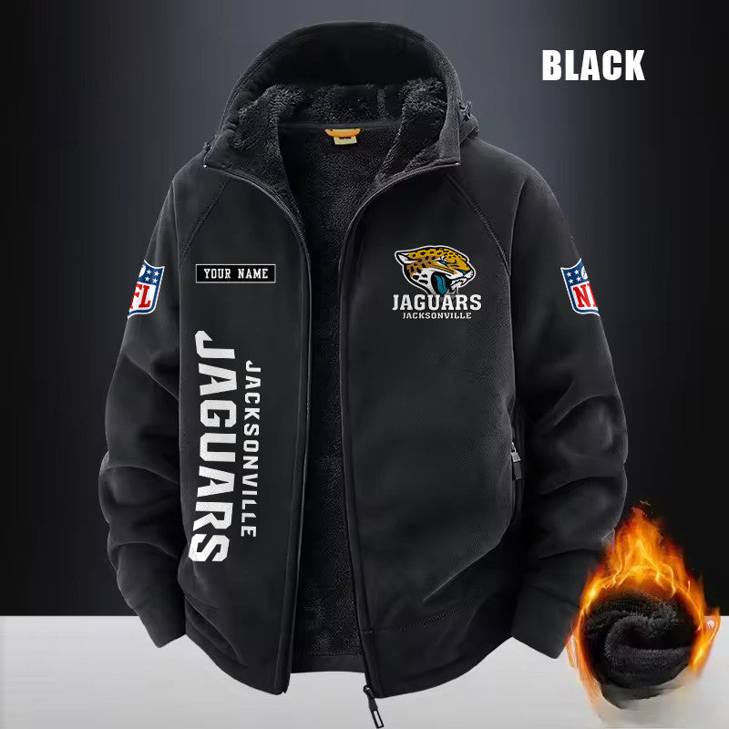 Jacksonville Jaguars Fleece Fashion Hooded Jacket Outdoor SPTFFHJ015