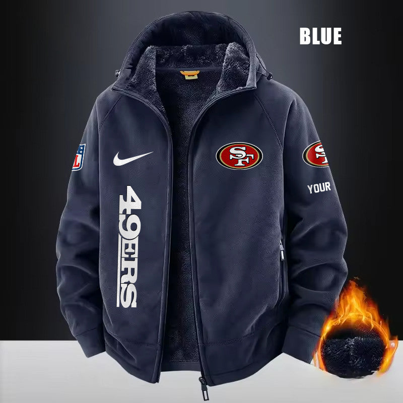San Francisco 49ers Fleece Fashion Hooded Jacket Outdoor SPTFFHJ092