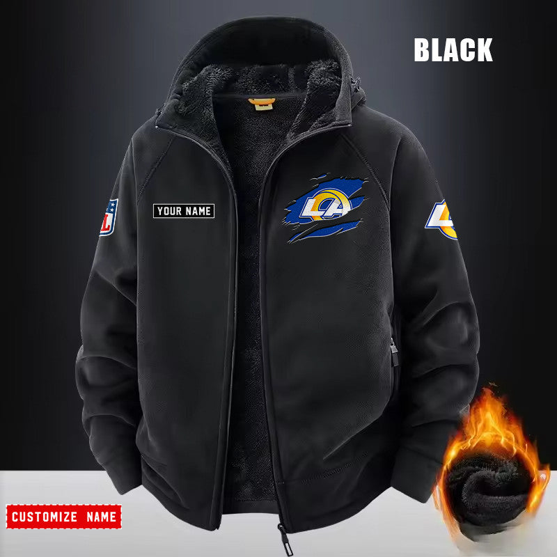 Los Angeles Rams Fleece Fashion Hooded Jacket Outdoor SPTFFHJ051