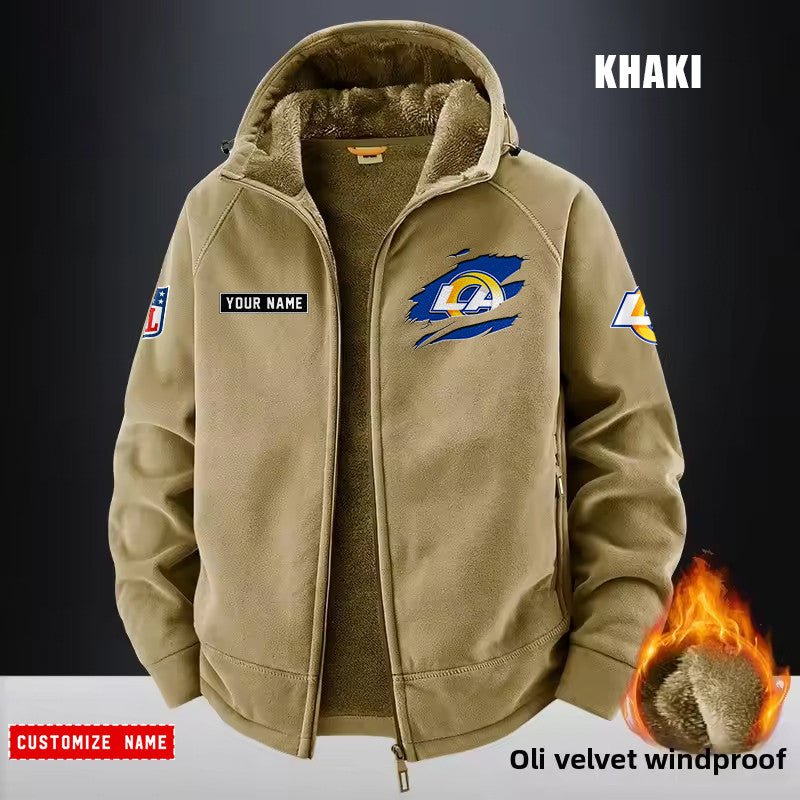 Los Angeles Rams Fleece Fashion Hooded Jacket Outdoor SPTFFHJ051