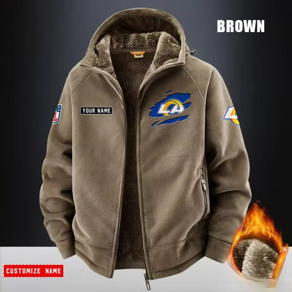 Los Angeles Rams Fleece Fashion Hooded Jacket Outdoor SPTFFHJ051