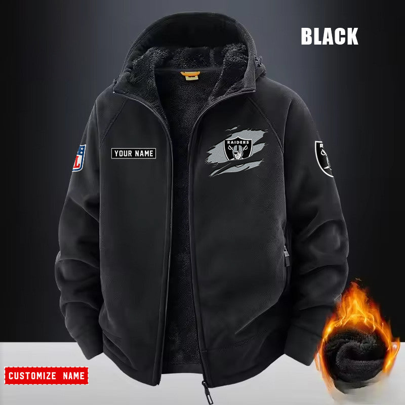 Las Vegas Raiders Fleece Fashion Hooded Jacket Outdoor SPTFFHJ049