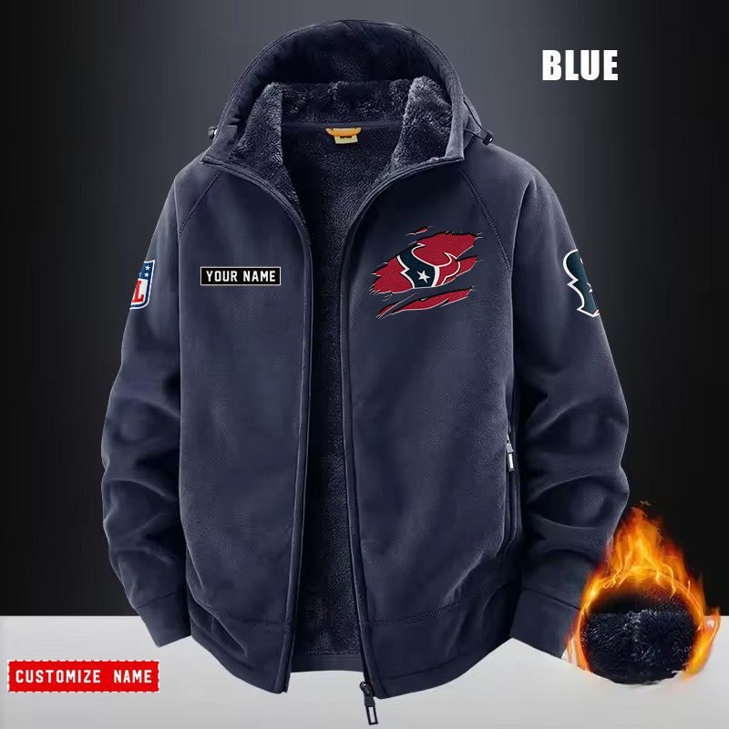 Houston Texans Fleece Fashion Hooded Jacket Outdoor SPTFFHJ045