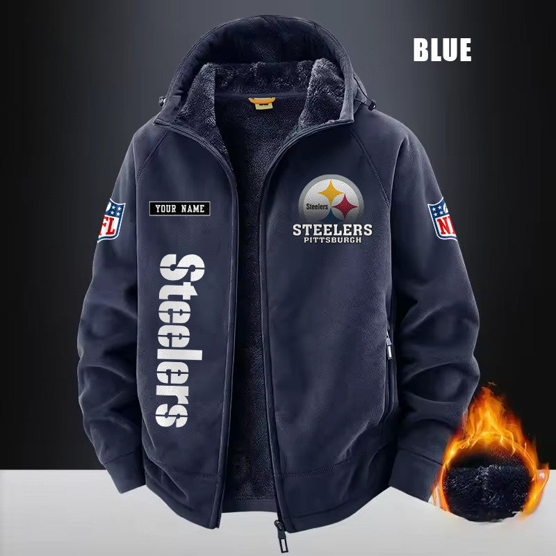 Pittsburgh Steelers Fleece Fashion Hooded Jacket Outdoor SPTFFHJ027
