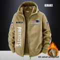 New England Patriots Fleece Fashion Hooded Jacket Outdoor SPTFFHJ022