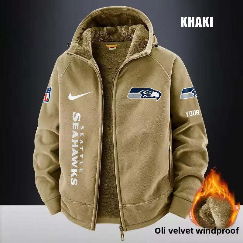 Seattle Seahawks Fleece Fashion Hooded Jacket Outdoor SPTFFHJ093