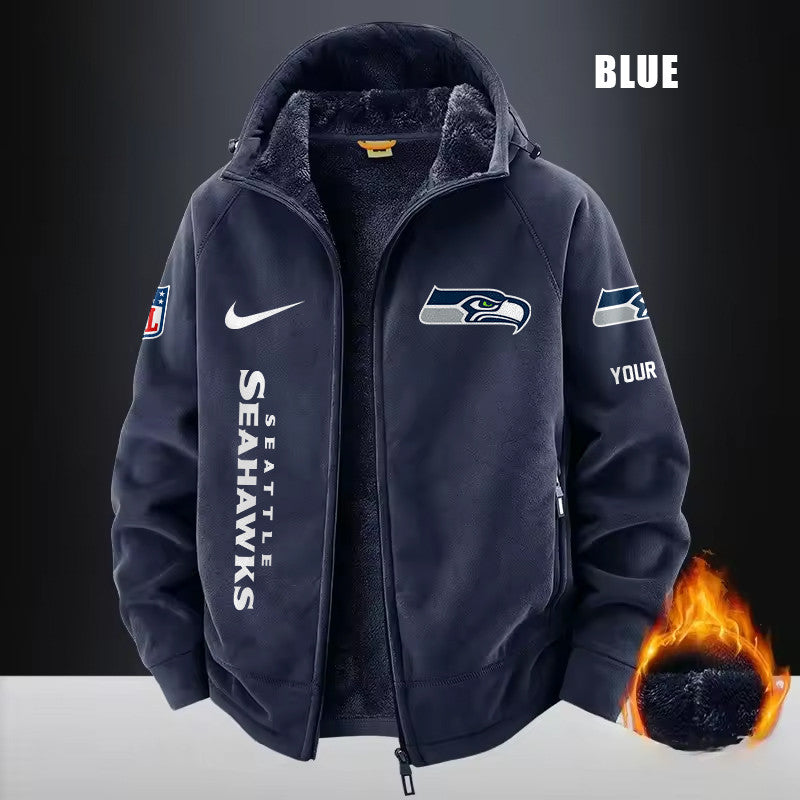 Seattle Seahawks Fleece Fashion Hooded Jacket Outdoor SPTFFHJ093