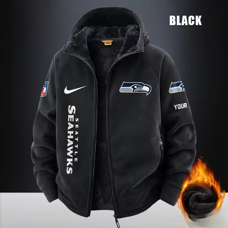 Seattle Seahawks Fleece Fashion Hooded Jacket Outdoor SPTFFHJ093