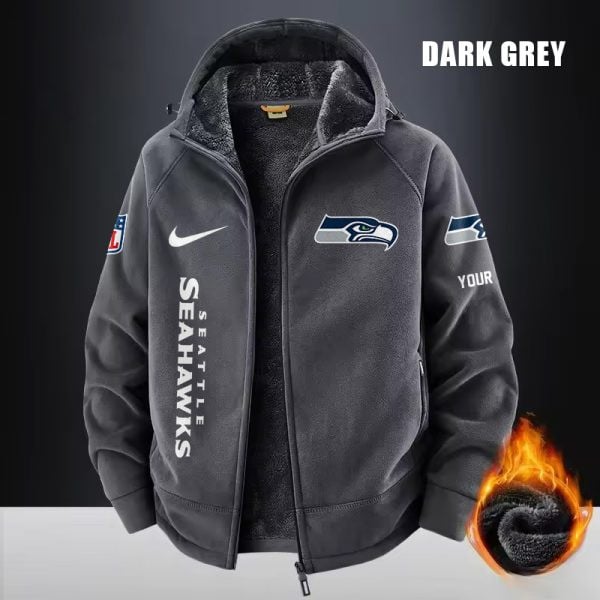 Seattle Seahawks Fleece Fashion Hooded Jacket Outdoor SPTFFHJ093
