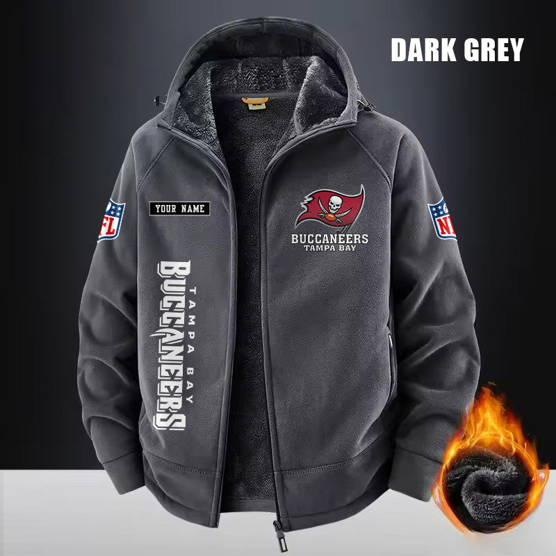 Tampa Bay Buccaneers Fleece Fashion Hooded Jacket Outdoor SPTFFHJ030