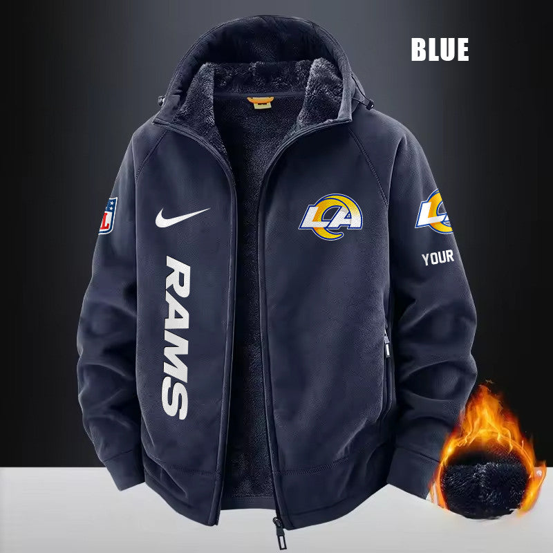 Los Angeles Rams Fleece Fashion Hooded Jacket Outdoor SPTFFHJ083